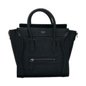 Celine Luggage Shopper Black Drummed Calfskin
